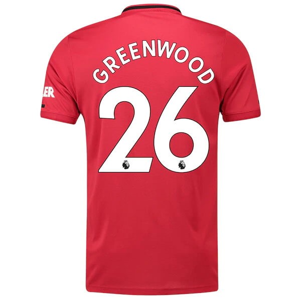 Replicas Camiseta Manchester United NO.26 Greenwood 1ª 2019/20 Rojo